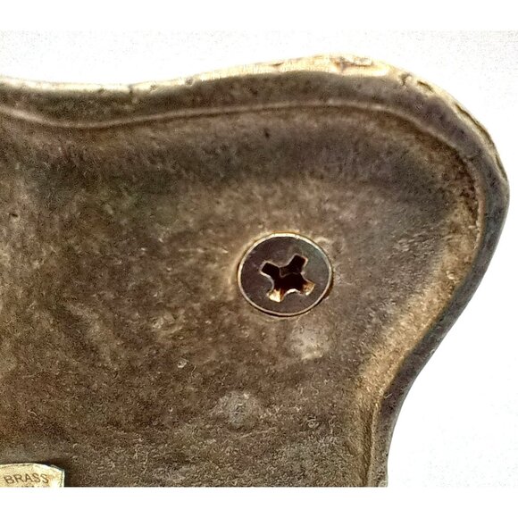 Vintage Brass Giraffe Figurine Mom and Baby 7" Mid Century Animal Sculpture - Picture 14 of 16